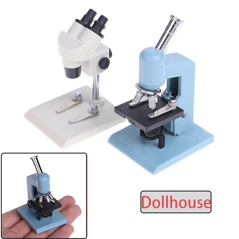 1 pezzo 1:12 casa delle bambole microscopio in miniatura attrezzatura da laboratorio modello scena sperimentale decorazione giocattolo