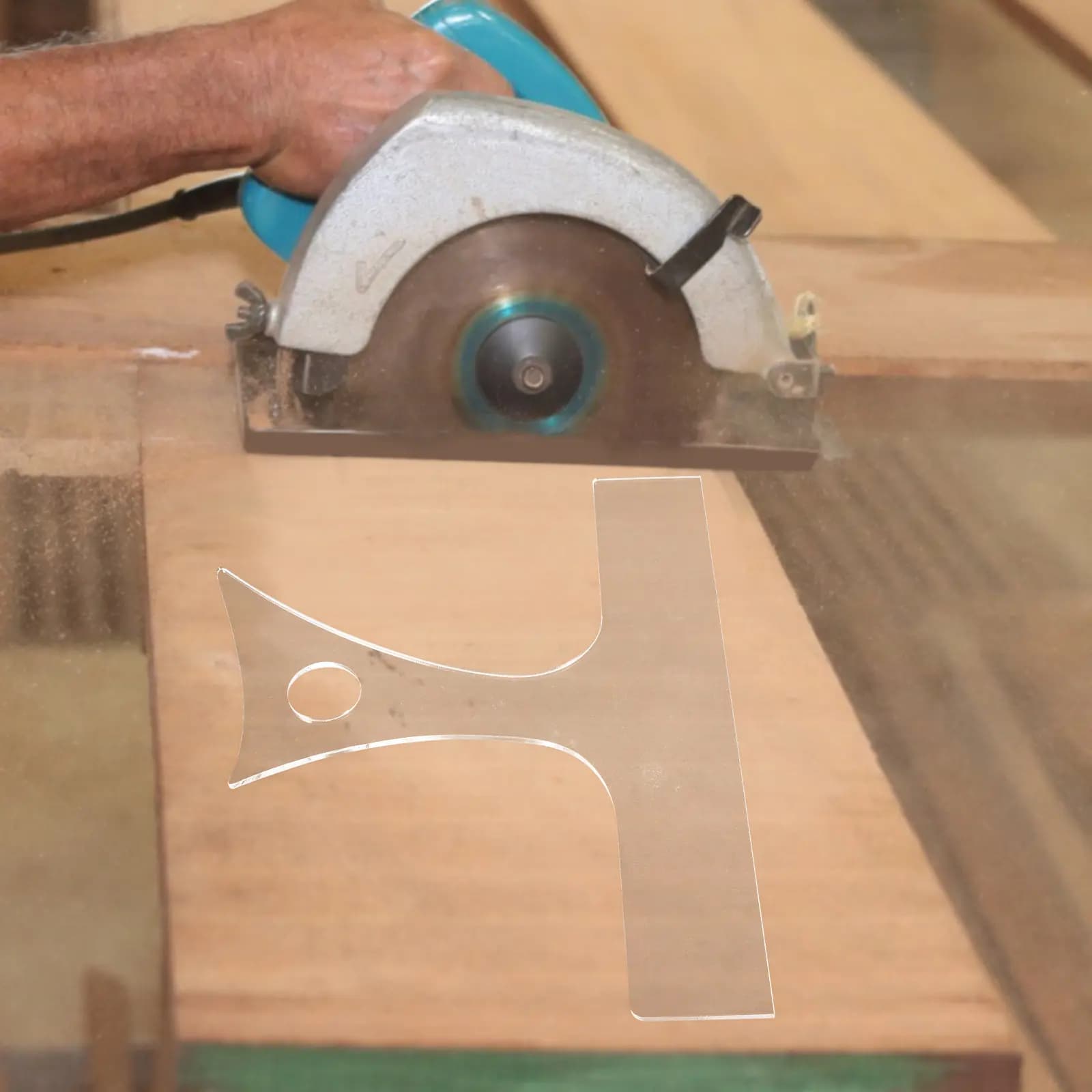 Modello per Fresatrice per Legno, Stencil per Taglio Acrilico, Modello per Tagliere da Salumi, per Tracciatura di Precisione Fai-da-te, Leggero