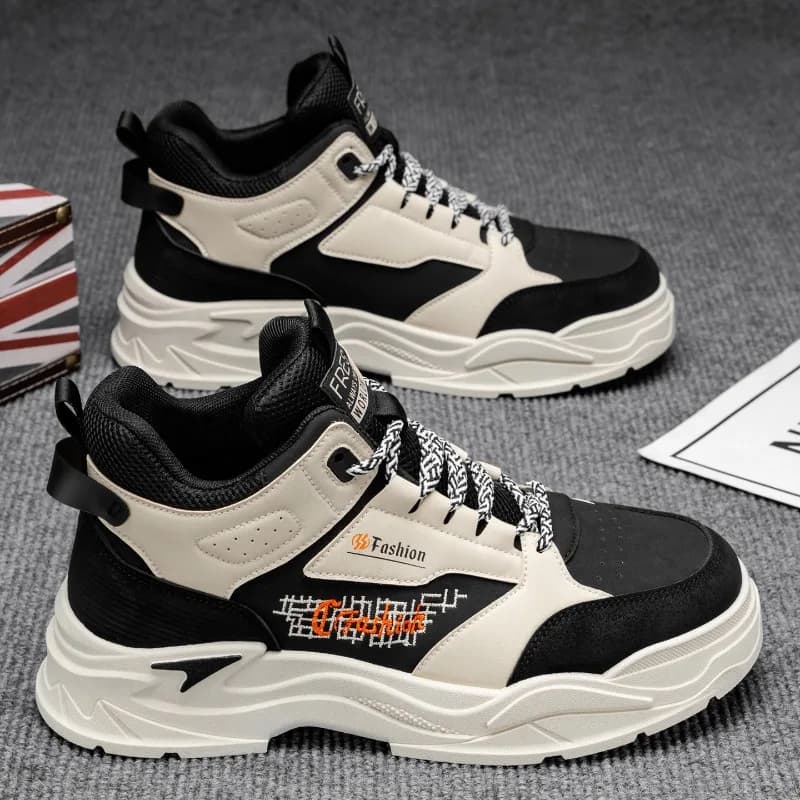 Scarpe da ginnastica casual alte da uomo Scarpe da corsa traspiranti versatili quotidiane Scarpe da basket smorzanti antiscivolo per esterni Scarpe da ginnastica da uomo