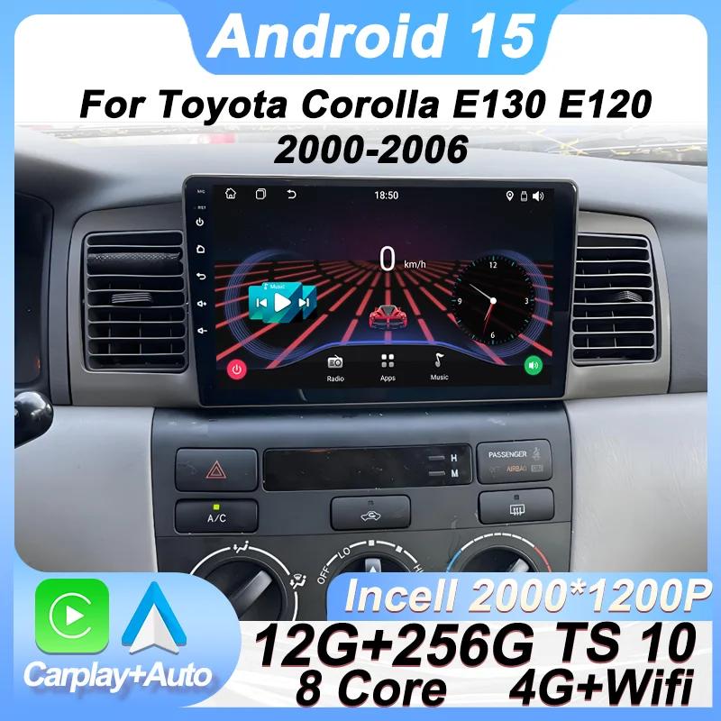Autoradio per Toyota Corolla E130 E120 2000-2006 con Navigazione GPS, Schermo Touch, 8 Core, DSP, Bluetooth, Wi-Fi 5G