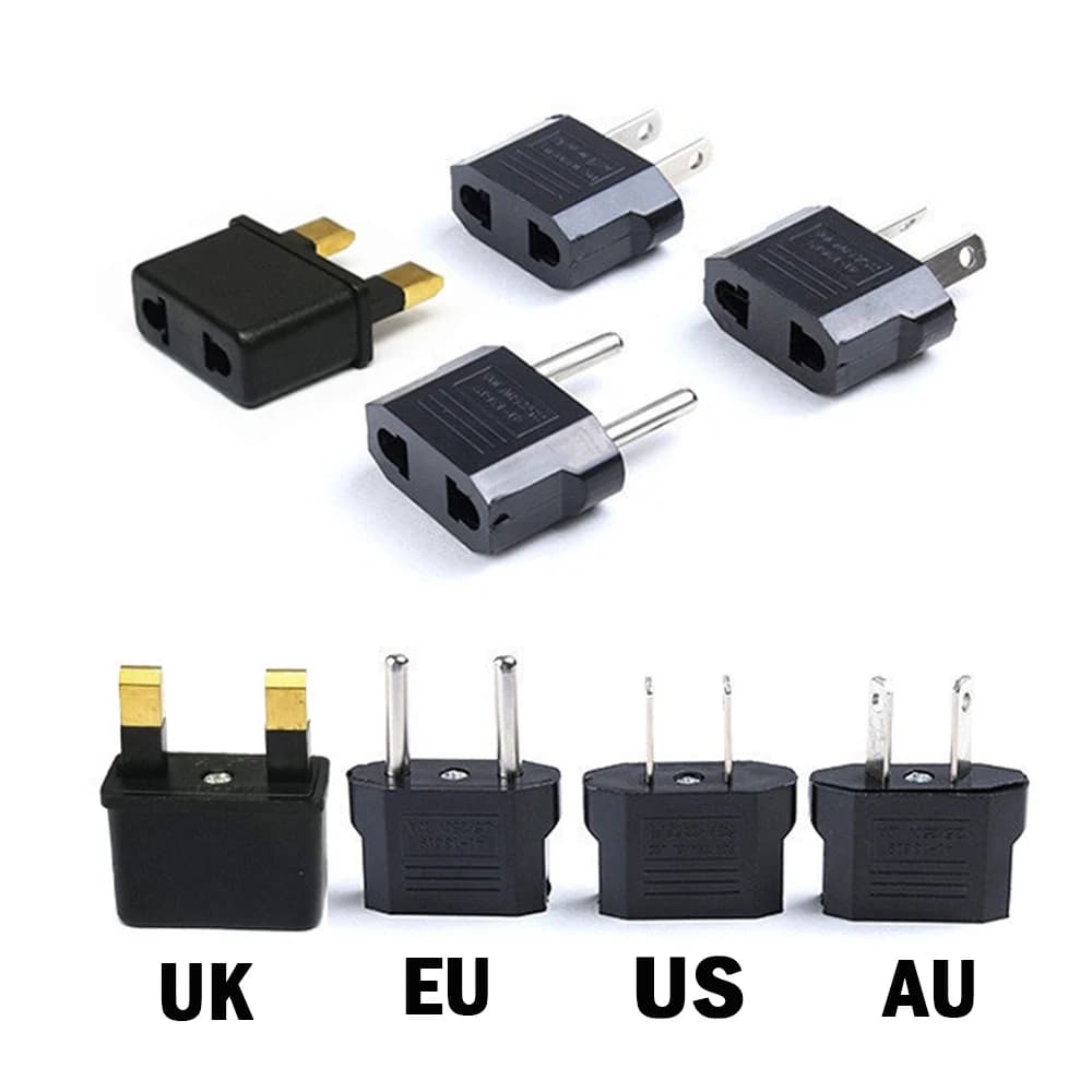 2Pcs EU US To EU AU UK adattatore per spina convertitore ca da americano a ue europa adattatore di alimentazione da viaggio spina convertitore presa spina