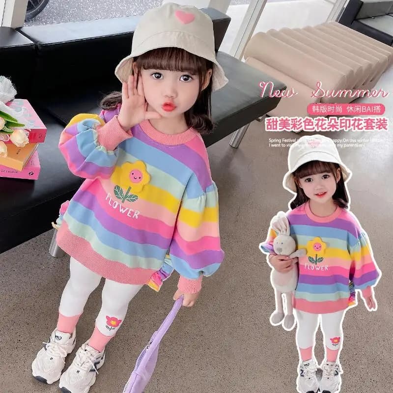 Kawaii Casual Coat Set Moda 2 pezzi Abbigliamento per bambini Giacche per ragazza Abbigliamento per bambini Top Inverno Ragazze Outdoor Huntrix 2025
