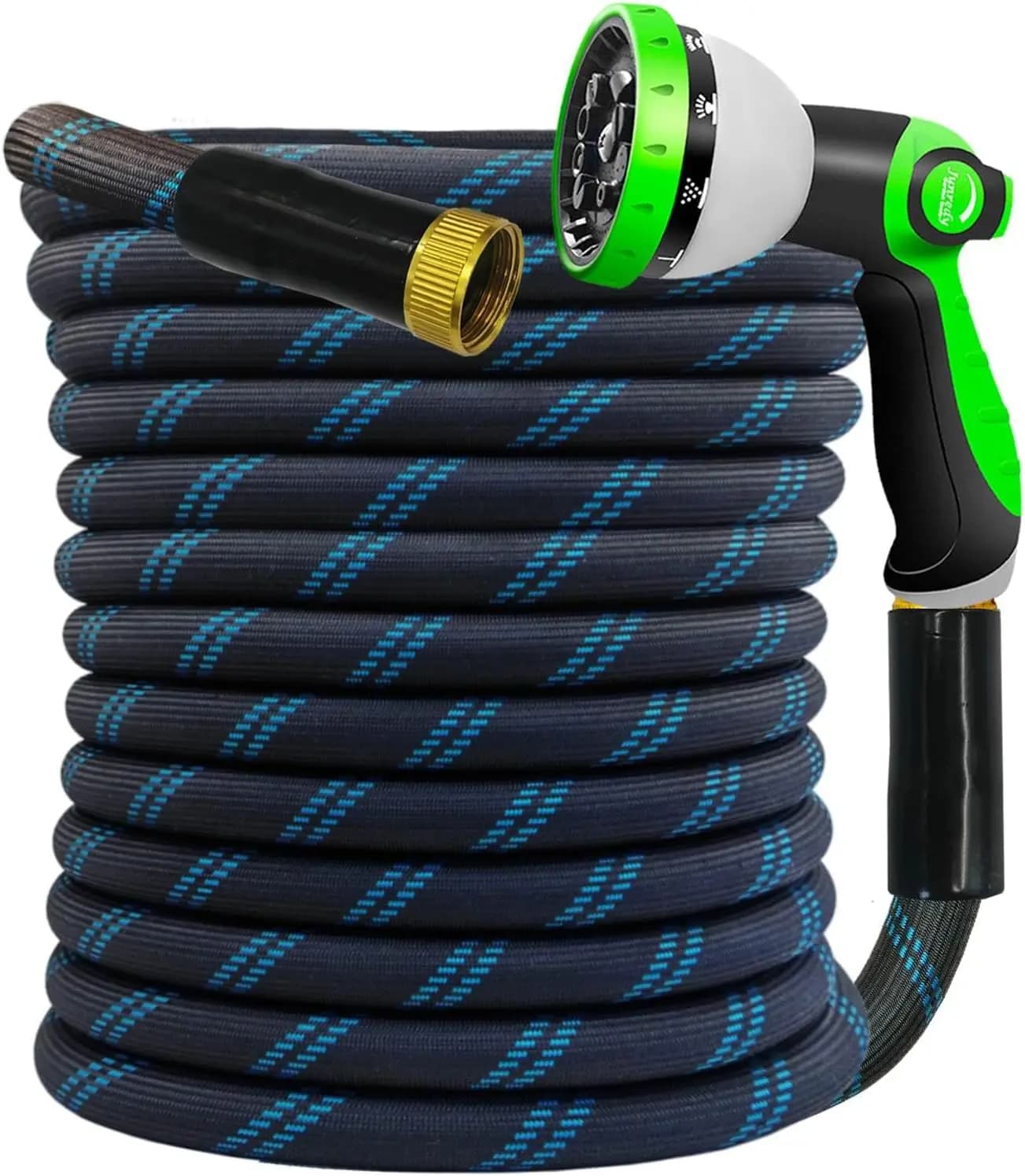Garden Tube Resistant from 15 Meters with 10 Functions Ugello, Design Anti-loss and Anti-Piega for Prato, Auto, Camper
