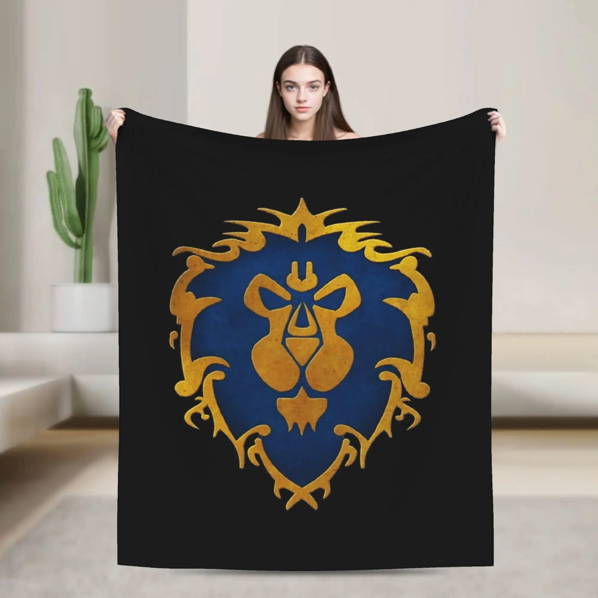 WOW World of Warcraft Coperta di flanella Coperta invernale morbida per studenti Divano Sedia Copriletto soffice Copridivano