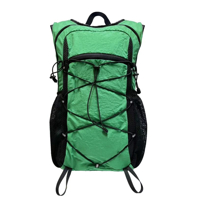 Zaino da trekking e ciclismo con strisce riflettenti, cinghie per bastoni da trekking e scomparto espandibile per sacca idrica