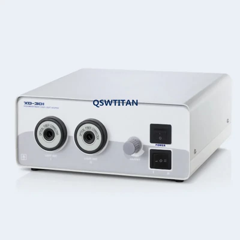 Sorgente di luce fredda in fibra a doppio foro per endoscopio Sorgente luminosa di funzionamento da 150 W Strumenti alogeni per microscopio endoscopico ottico