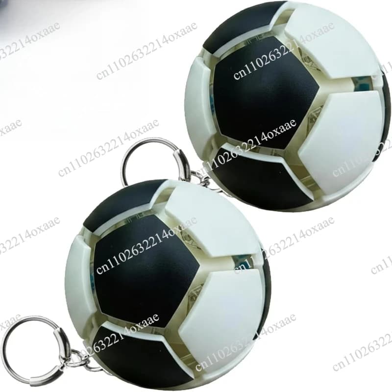 Portachiavi a Forma di Pallone da Calcio 2026, Gadget Tastiera Meccanica Clicker, Pulsante Sensoriale Portatile Antistress (2 Pezzi)