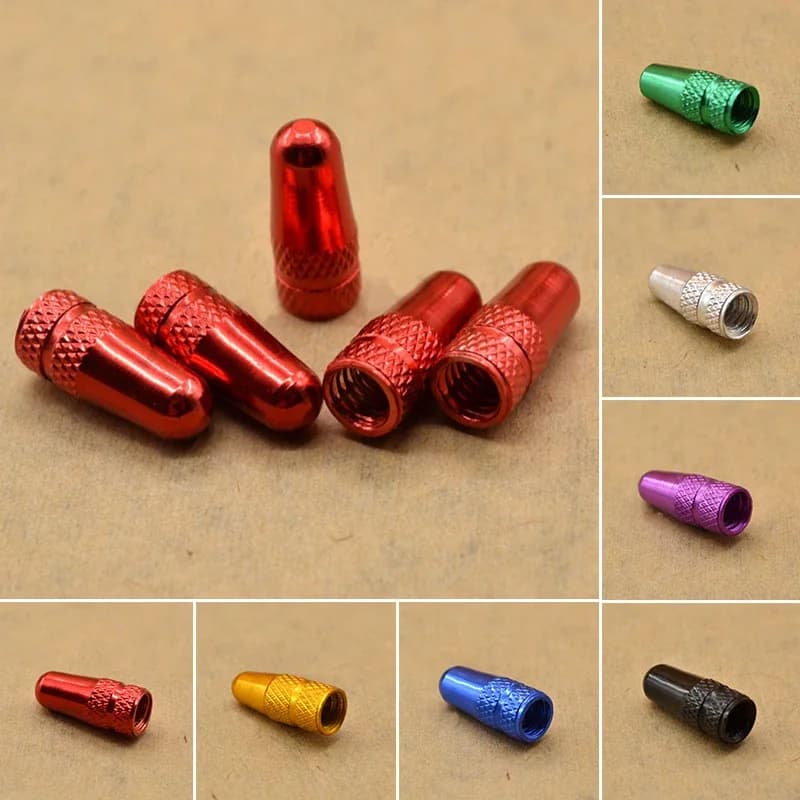 5pcs Bike Bicycle Air Valve Cap for Presta Valve Dust Cover for Wheel Rim Tyre Red/Purple/Green/Blue/Black/Gold/Silver