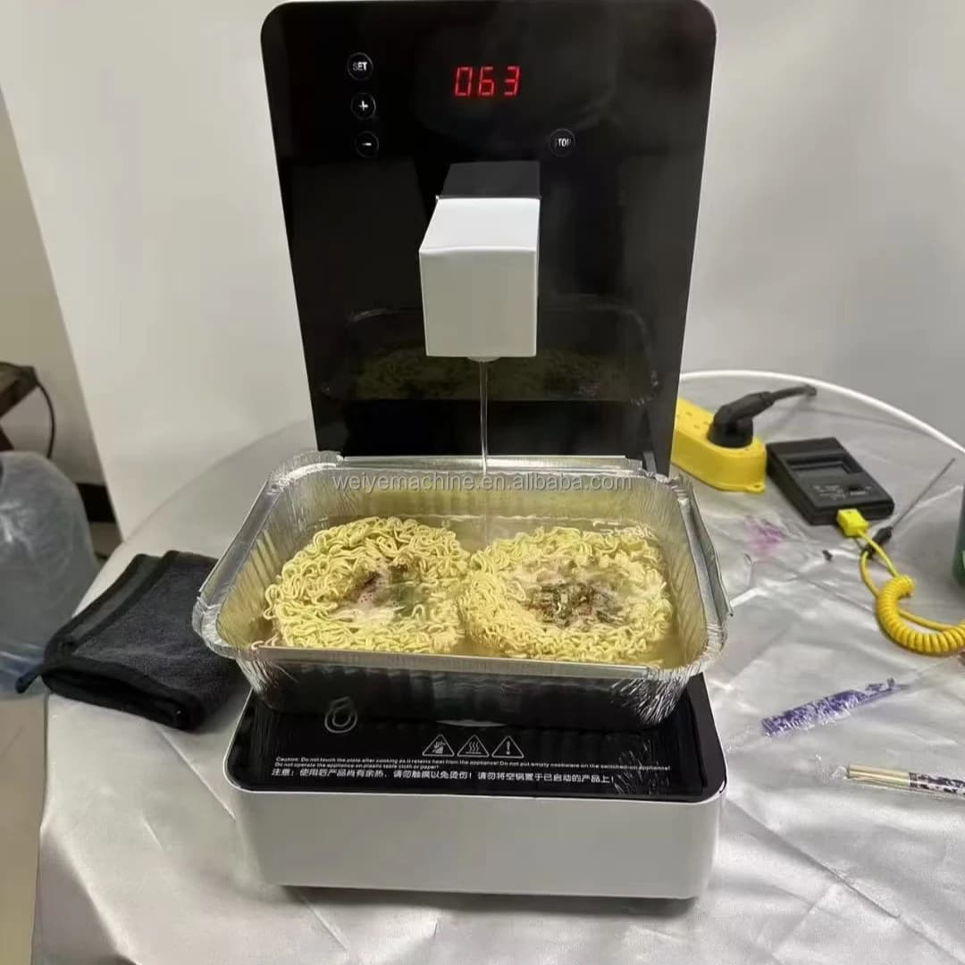 Macchina Elettrica per Noodles Coreani con Funzione Self-Service, Fornello a Induzione per Noodles Istantanei, Regolazione della Temperatura e del Volume dell'Acqua