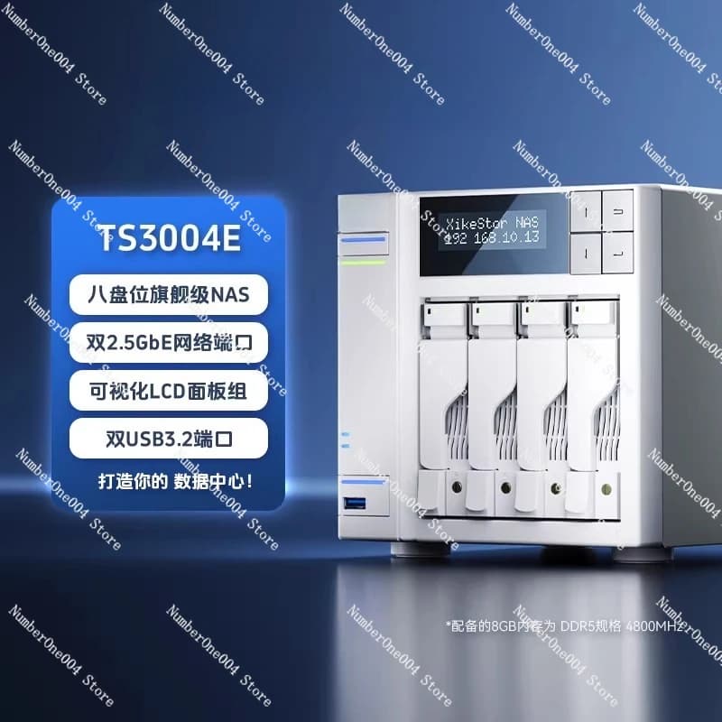 NAS a 8/6 Bay, 4 Slot M.2 NVMe, Doppie Porte Ethernet 2.5G/10G, Cloud Privato per Archiviazione Personale
