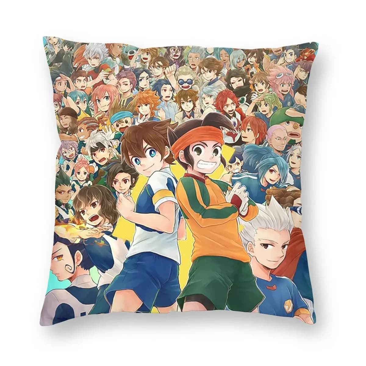 Axel Blaze Firestorm Inazuma Eleven Anime Square Pillowcase Fodera per cuscino Decor Comfort Throw Pillow per divano domestico