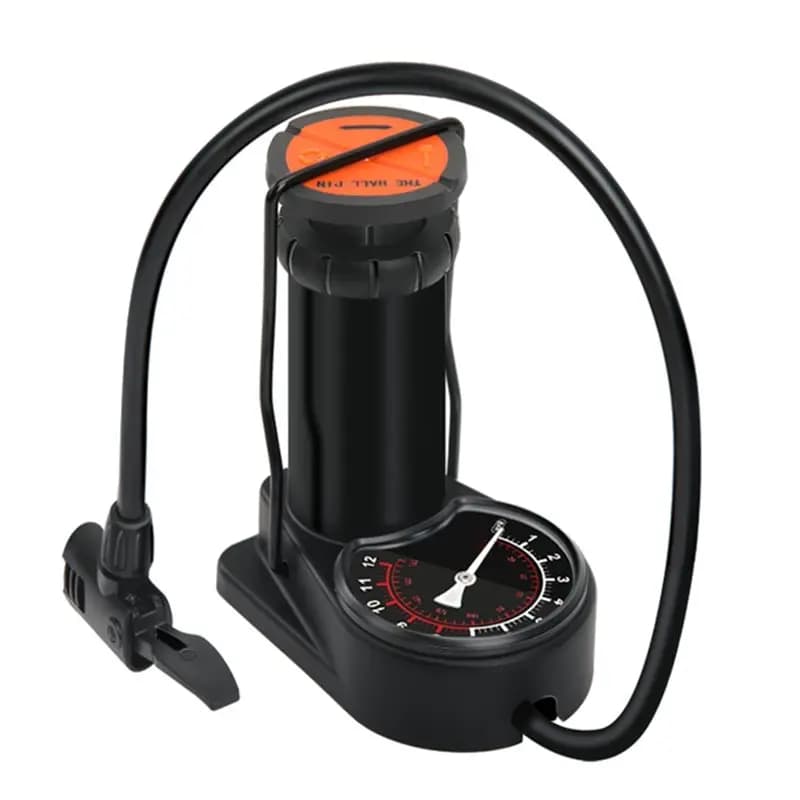 Pompa per Gonfiaggio Pneumatici Bici Portatile a Pedale per Mountain Bike e Bici da Strada, Compatibile con Valvole Presta e Schrader, Accessori per Ciclismo e Moto