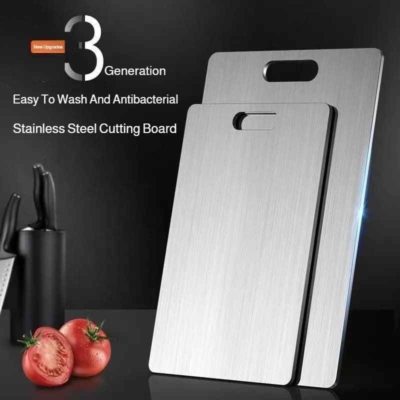 Stainless Steel 304 AntiBacterial Never Mold Thickened Cutting Board, Durable Kitchen Chopping Board For Home Use NonSlip Work