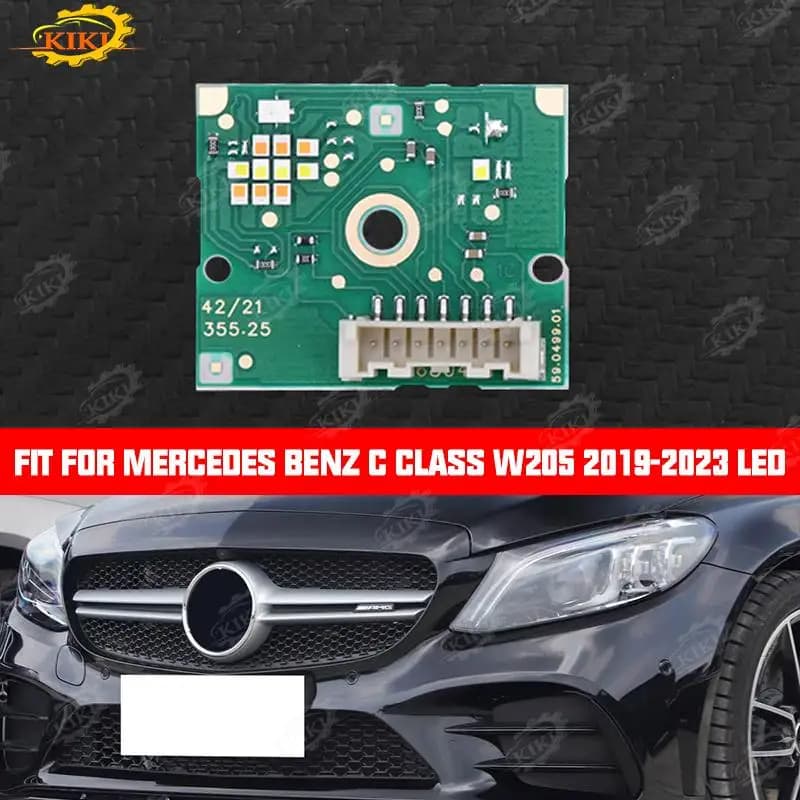 KiKi Luce Bianca Per Benz Classe C W205 LED 2019-2023 Fari Auto DRL Chip Zavorra Circuito Sorgente Luminosa Scheda Chip