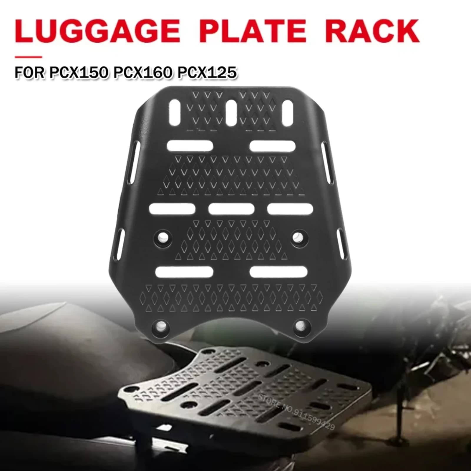 Supporto per Bauletto Moto, Base per Portapacchi Posteriore, Supporto per Valigie per Honda PCX150 PCX160 PCX125 Accessori