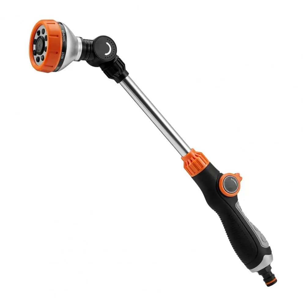 Pistole per irrigazione da giardino in metallo resistente bacchetta testa girevole a cricchetto 8 modelli di spruzzo ugello per tubo spruzzatore pistola ad acqua da giardino