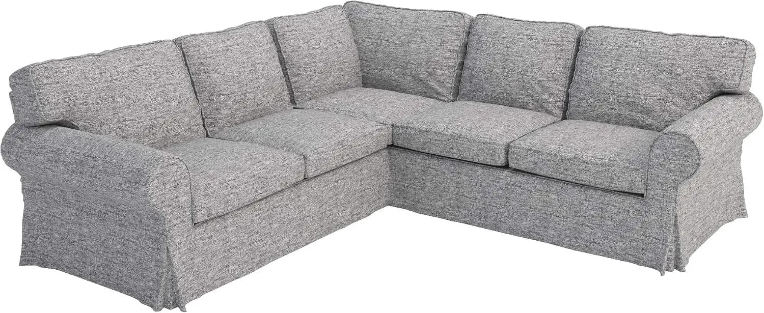 Thick Poly Flax Ektorp Sectional Sofa Cover Fits IKEA Slipcover Replacement for Corner 2+2 Or 2X2