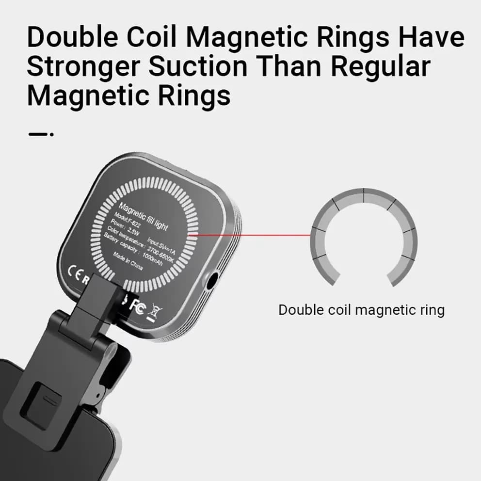 Mini luce di riempimento a LED magnetica universale per telefono selfie per MagSafe IPhone 12 13 14 serie lampada a luce di riempimento a cubo LED con clip