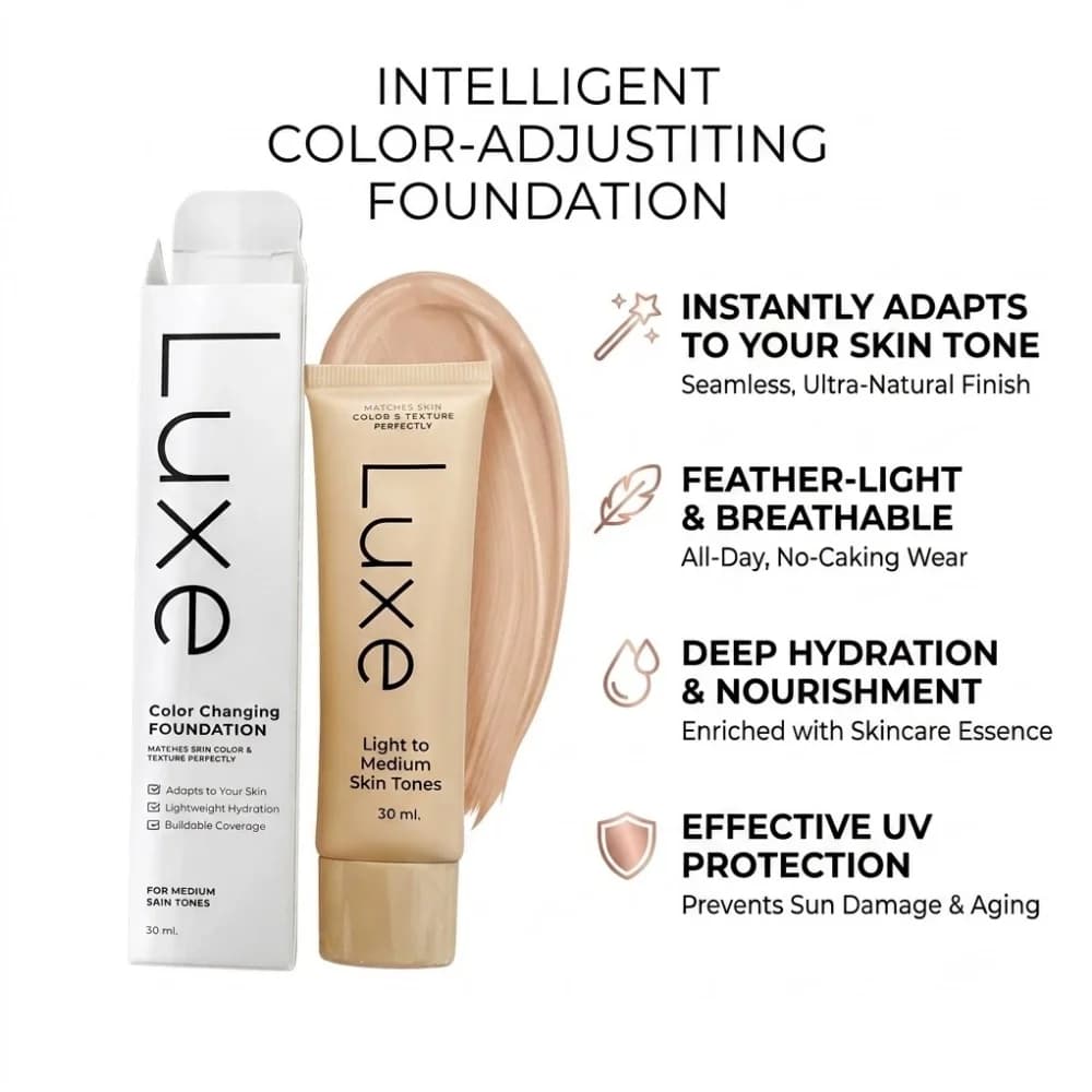 LUXE Full Cover Hydrating Liquid Concealer Brightening Base Makeup Waterproof SunProtection CC Cream Professional Face Cosmetics