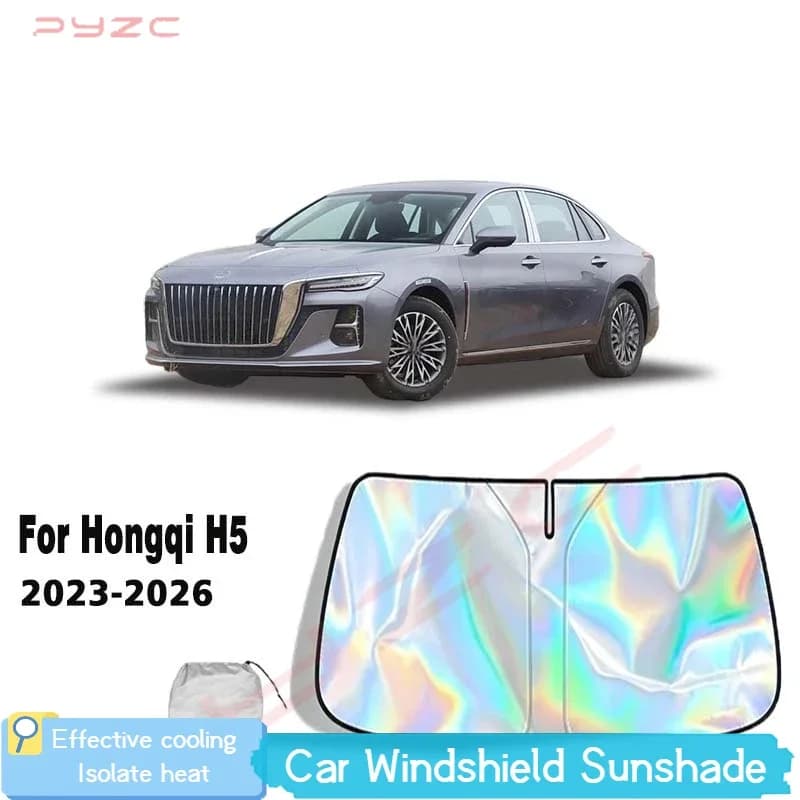 For Hongqi H5 2023-2026 Car Windshield Sunshade Cover Front Window Sun Shade Visor Auto Interior UV Protection Cool Down