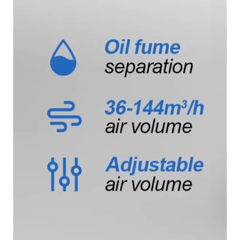 New Powerful Dual Suction Fume Purifier Oil Filter Air Cleaner Stainless Steel Industrial