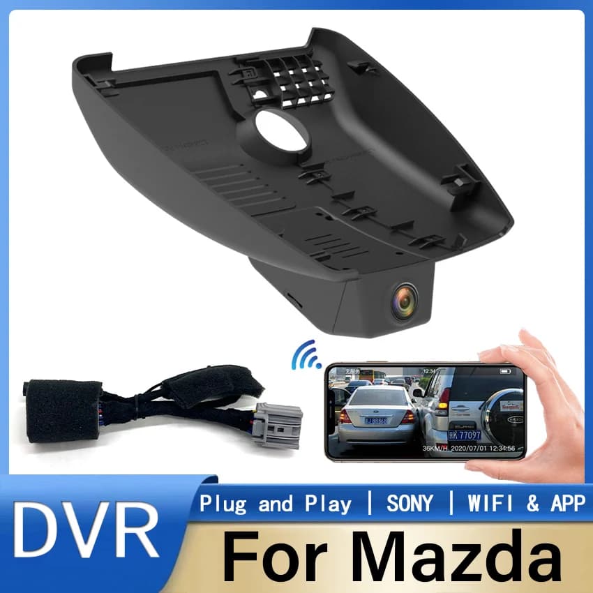 DVR camera for cars OEM wireless WiFi, Dash Cam for 4K night vision with openable roof for Mazda CX-5 CX-4 CX5 CX4 2017-2023 Left Guide