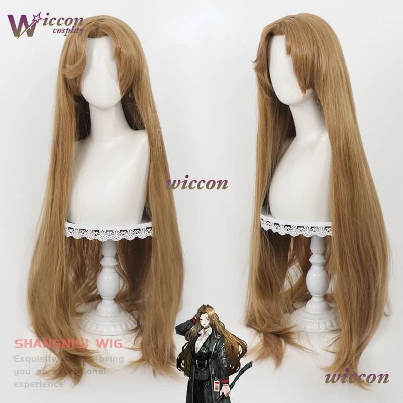Youko Rodion Parrucca Cosplay Gioco Limbus Company 105 cm Capelli lunghi marroni Parrucche sintetiche resistenti al calore Parrucca per feste di carnevale di Halloween