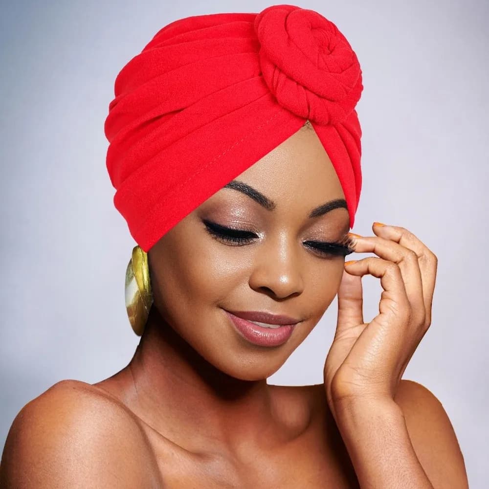 New Vintage Hijab Caps Wrap Style Elastic Twist Knot Turban Hat Soft Polyester Breathable Islamic Headband Women Headwear