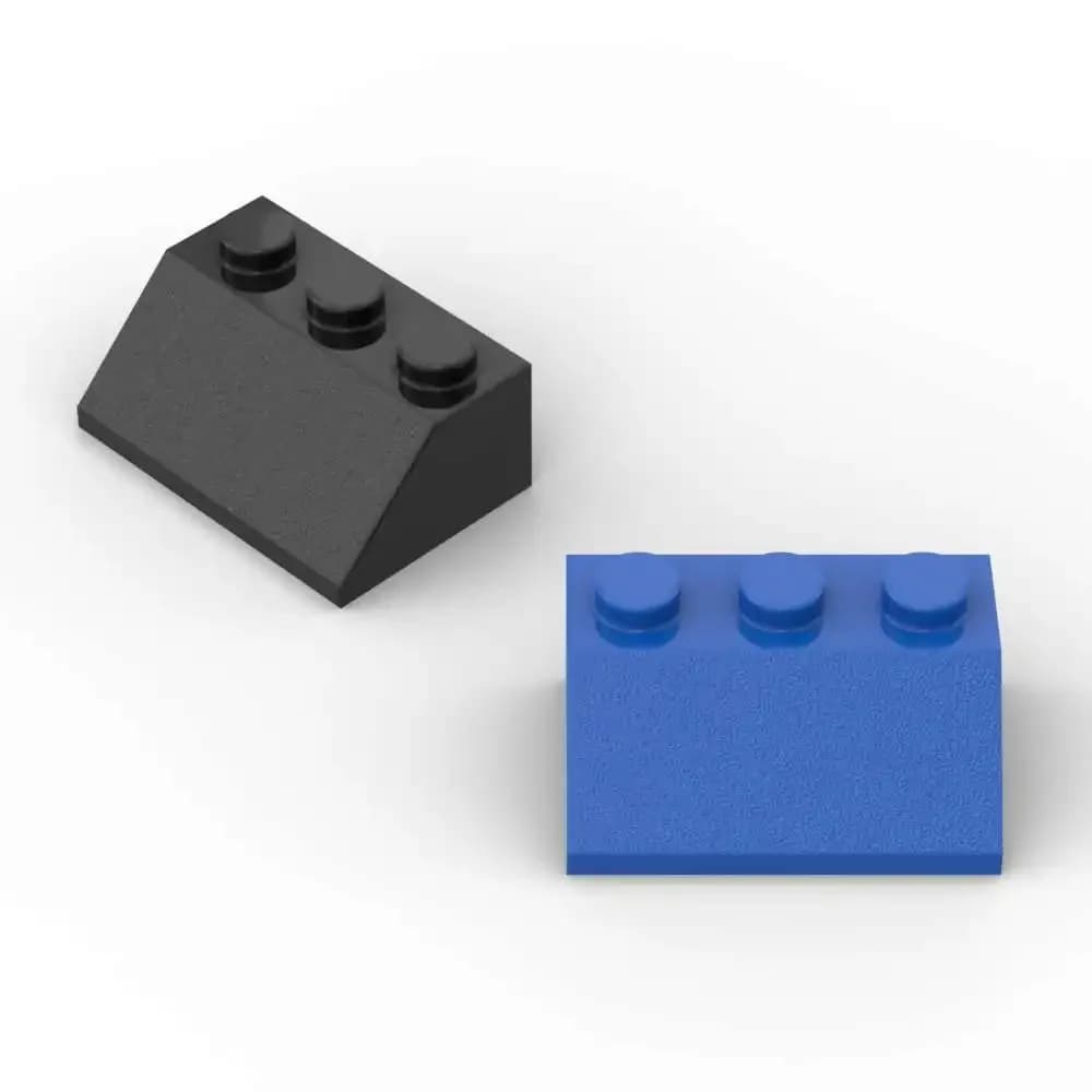 MOC 10PCS Part Brick 3038 Slope 45 Building Blocks Set 2x3 House Castle Particle Educational Assemble DIY Toys Birthday Kid Gift