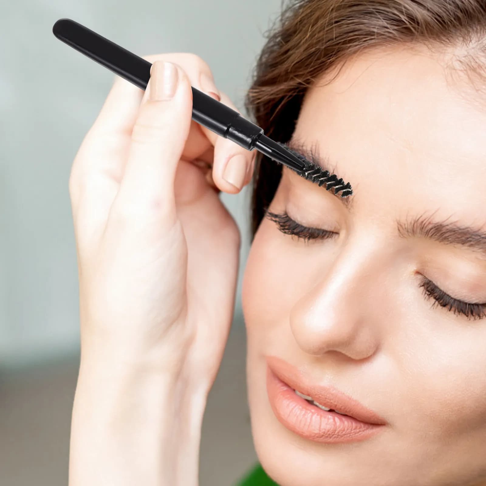 6Pcs Eyelash Eyebrow Brush Mascara Wands Eyelash Makeup Applicator Ergonomic Grip Compact Portable Beauty Tool for Women