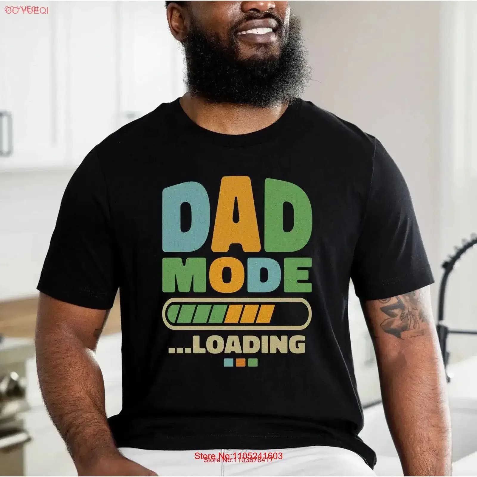Dad Mode Loading T Shirt Fathers Day Funny Joke Pop Culture Gamer Idea For Him vintage Washed Top For Everyday Wear Unisex