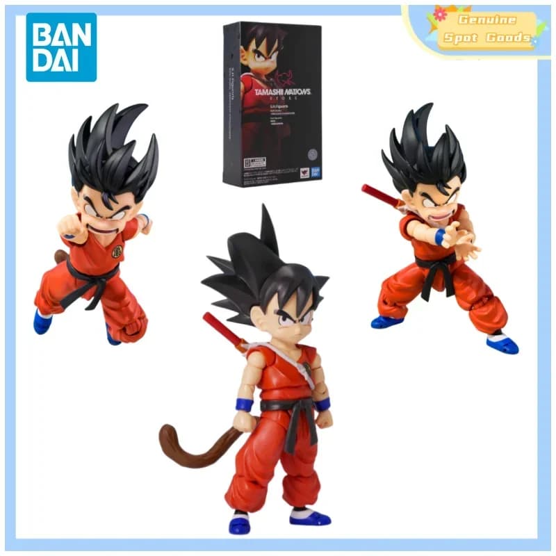 Autentico Bandai Dragon Ball TNS SHF Son Goku Innocent Challenger, Action Figure Anime, Modellino da Collezione, Regalo per Hobby e Giocattoli per Bambini