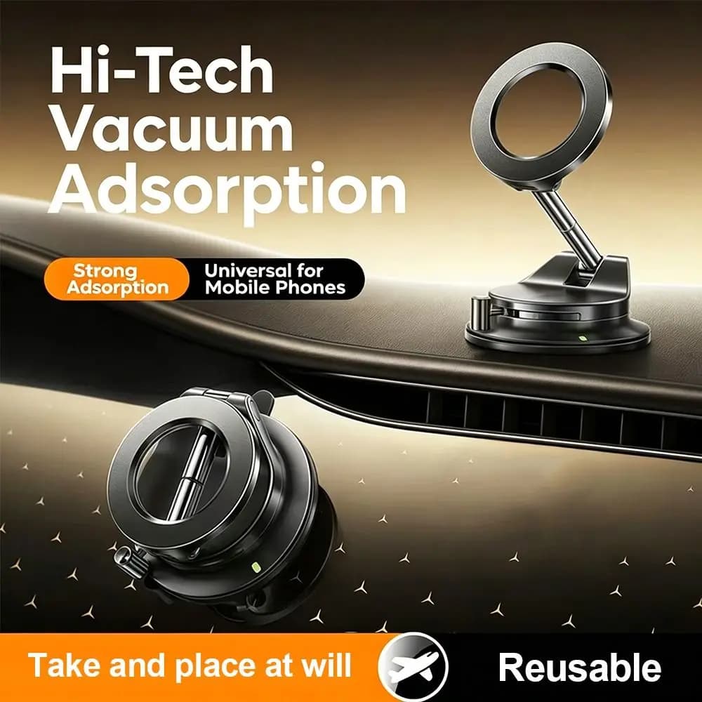 Supporto Magnetico per Telefono da Auto 360° ° Supporto per telefono con ventosa rotante, regolabile e montabile a parete