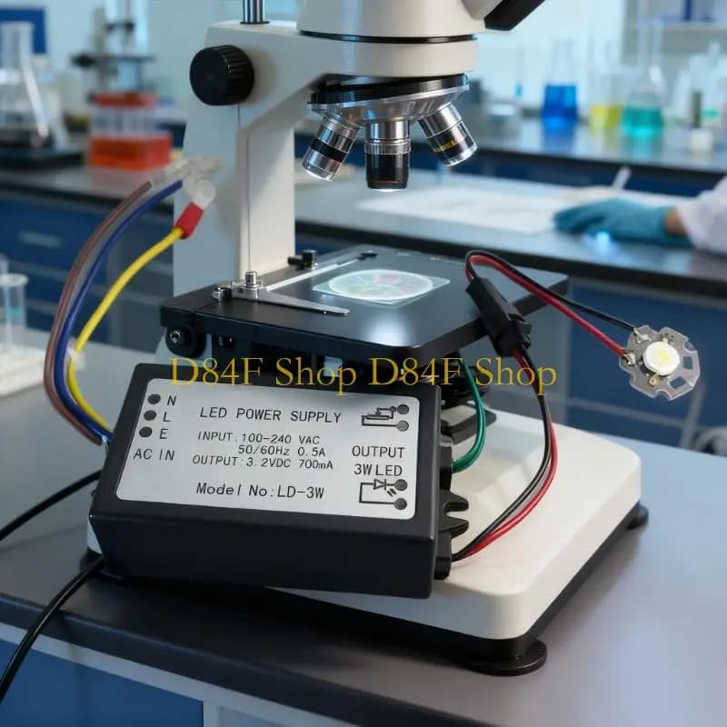 D84F Alimentatore luce a corrente costante 0,5 W-5 W per microscopio LED dimmerabile digitale