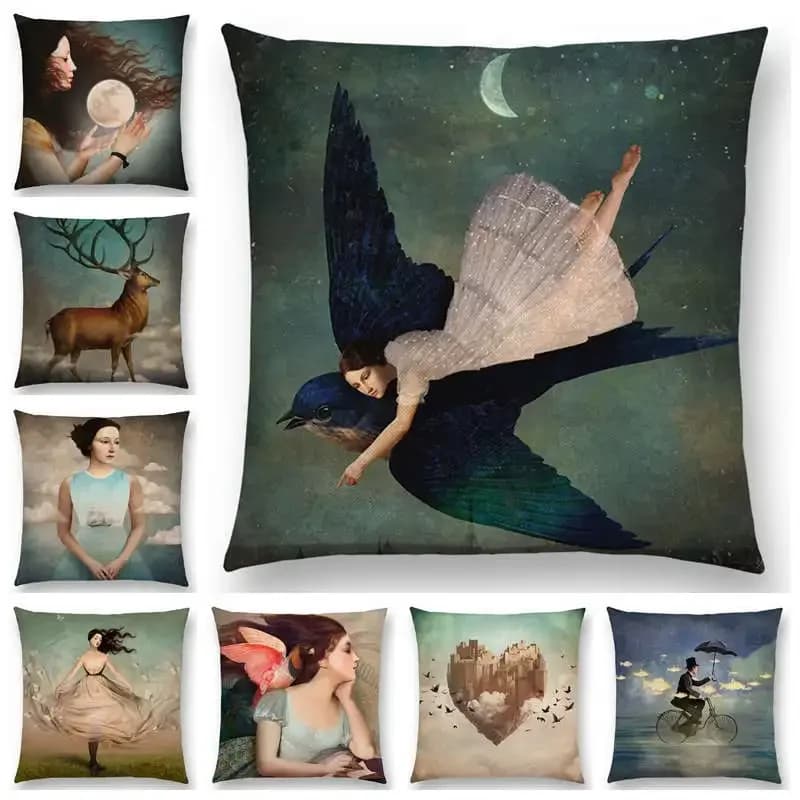 New elegant lady beautiful girl Shakespeare interprets fantasy painting heart free desire sea lining for pillow
