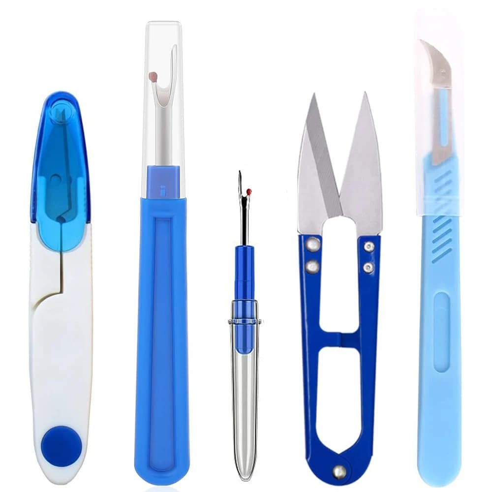 5PCS Sewing Tools Kits Seam Ripper Sets and U Shape Thread Snips Scissors Embroidery Remover Handy Stitch Ripper Sewing Craft