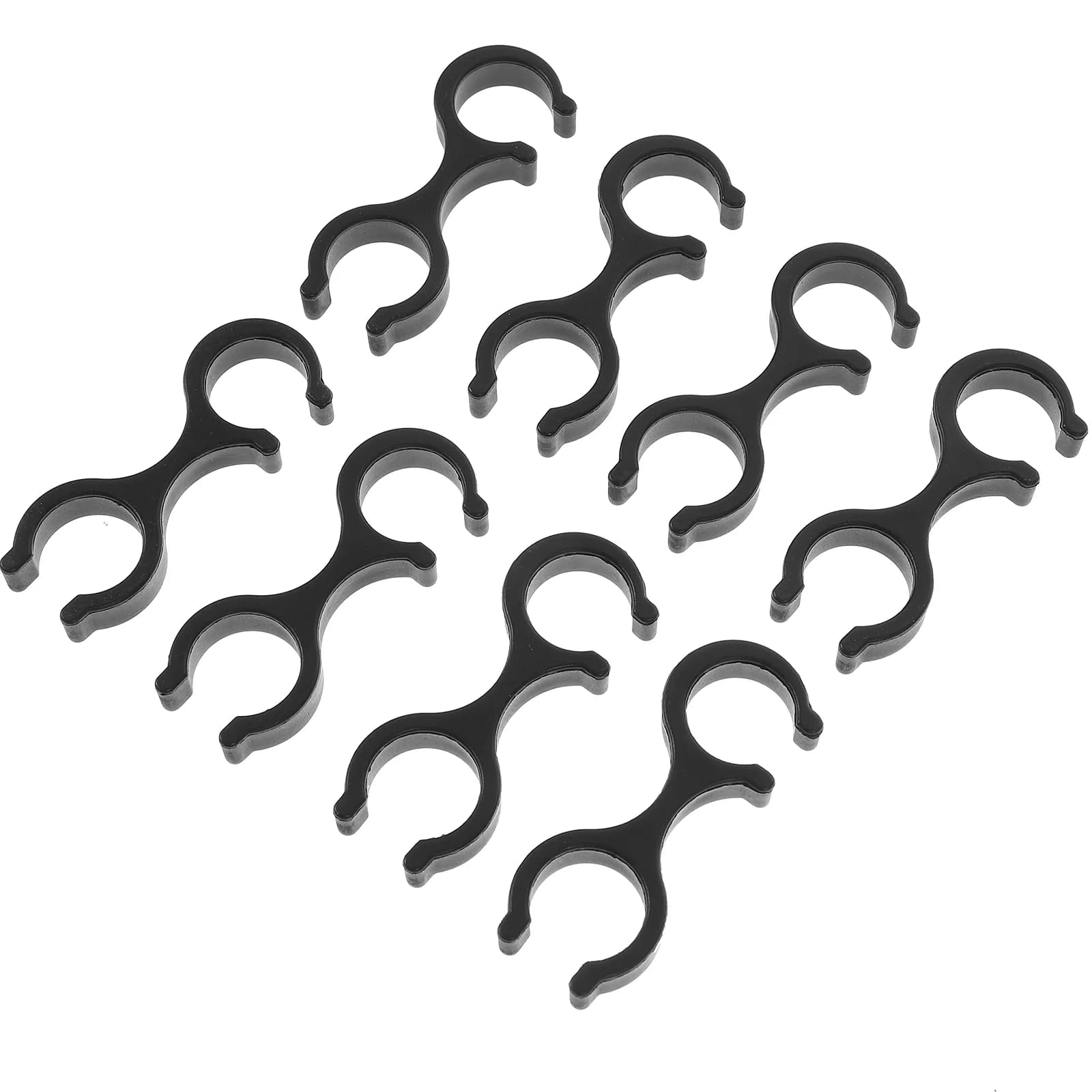 8 S-shaped plastic cable clips, walking stick accessories, lightweight and reusable, for outdoor equipment, for trekking poles, stoppers to store