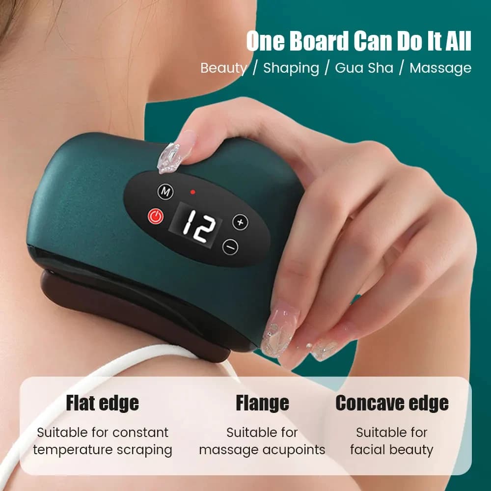 Electric Guasha Scraper Board Microcurrent Face Massager Wrinkle Face Lift Device Gua Sha Plate Facial Lifting Firming Skin Care