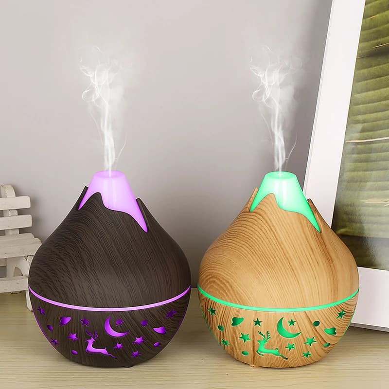 200ml USB Aroma Diffusore di oli essenziali Mini umidificatore ad ultrasuoni Purificatore d'aria 7 Cambia colore Luce notturna a LED per ufficio domestico