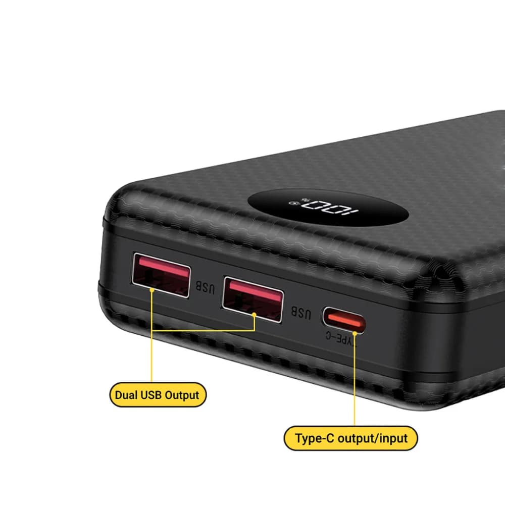 Custodia Power Bank 6*18650 da 20000mAh con Doppia USB, Scatola Batteria Power Bank, Caricabatterie per Telefono, Guscio DIY Rimovibile, Kit Custodia per Ricarica e Stoccaggio