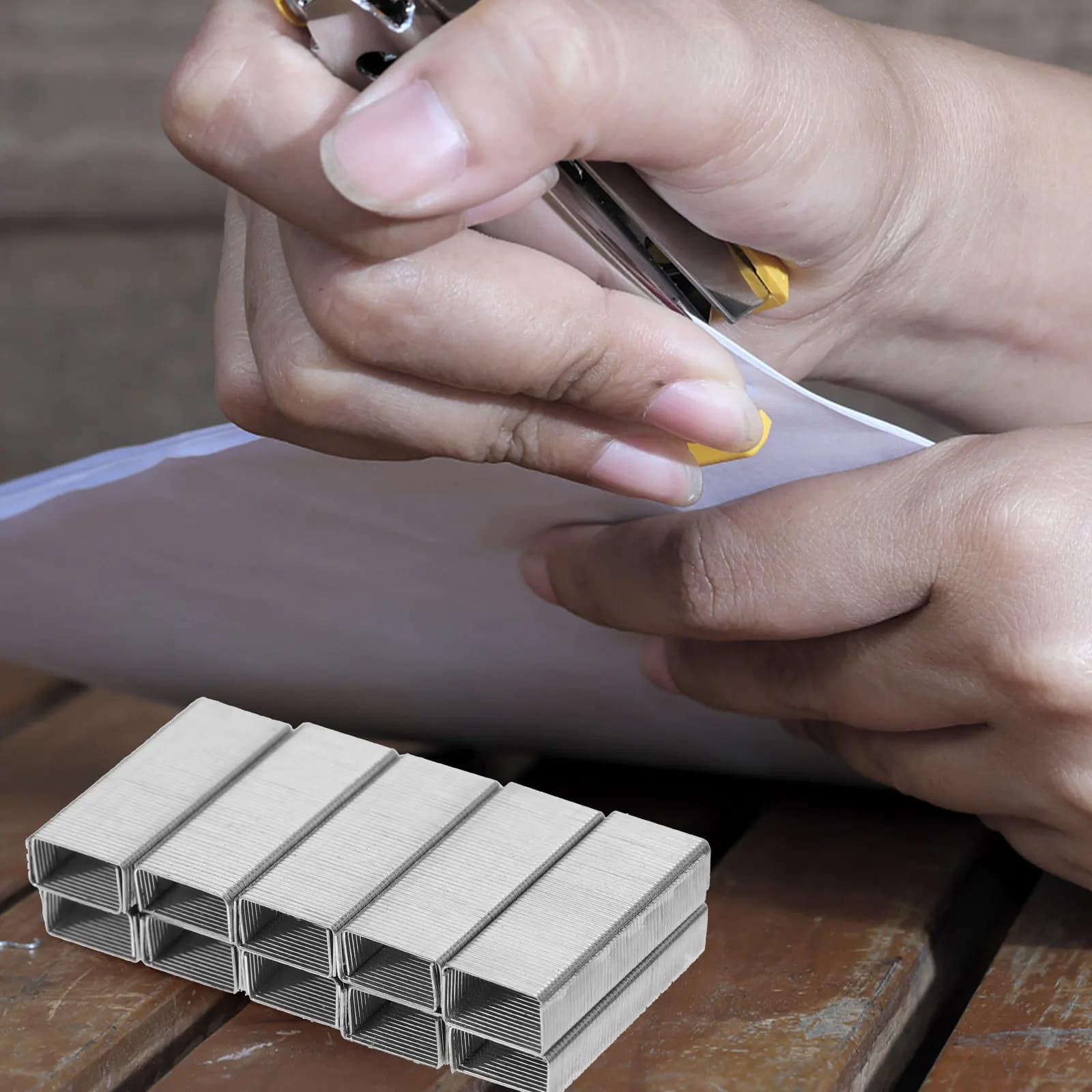 15 Scatole di Graffette in Metallo Formato Standard per Uso Domestico, Ricariche per Graffette da Scrivania, Forniture per Ufficio, Uso Quotidiano, Raccoglitori e Documenti