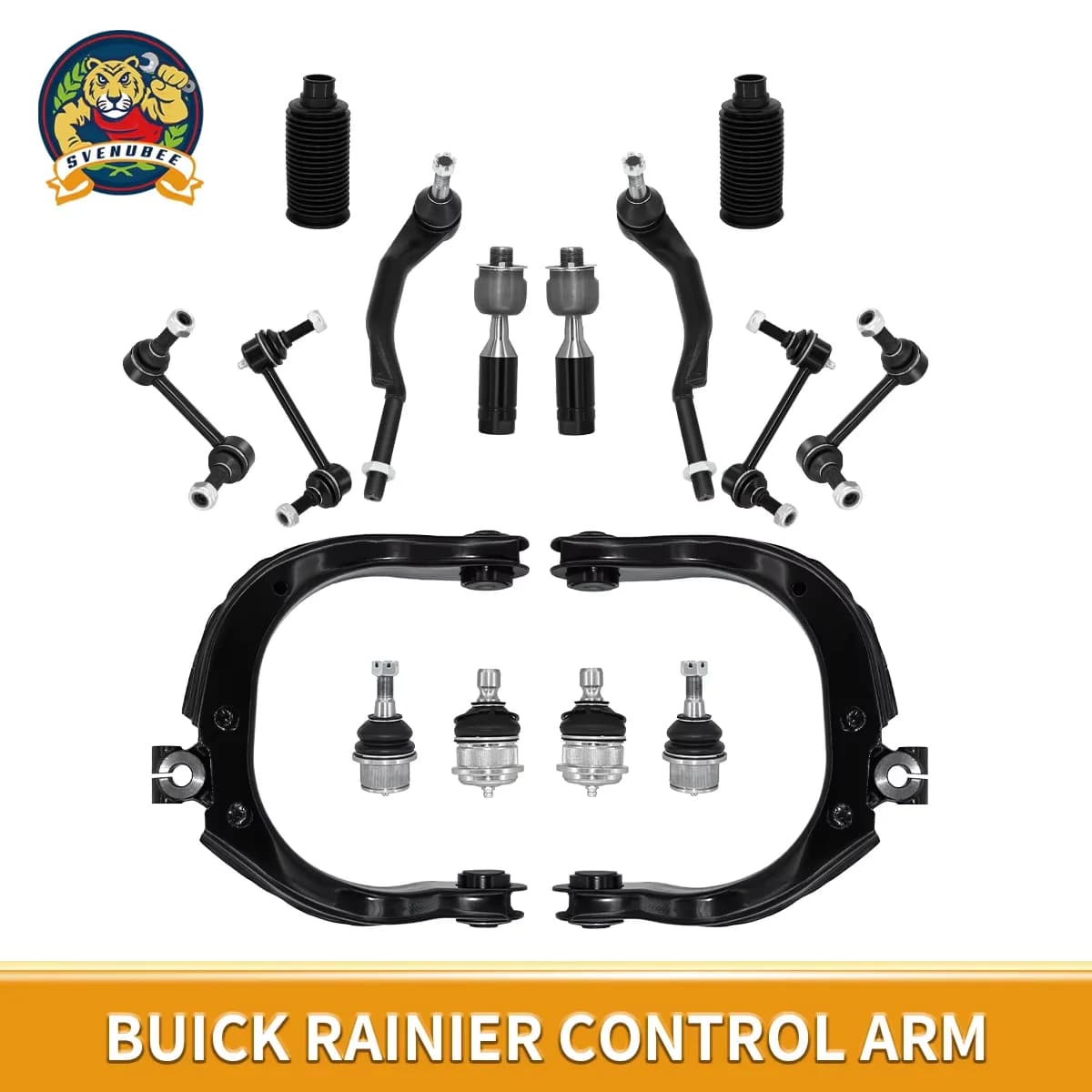 Svenubee 16Pcs Front Upper Control Arm Tie Rod Boot Kits for Buick Rainier Chevrolet Trailblazer 2004 2005 2006 2007 2008 2009