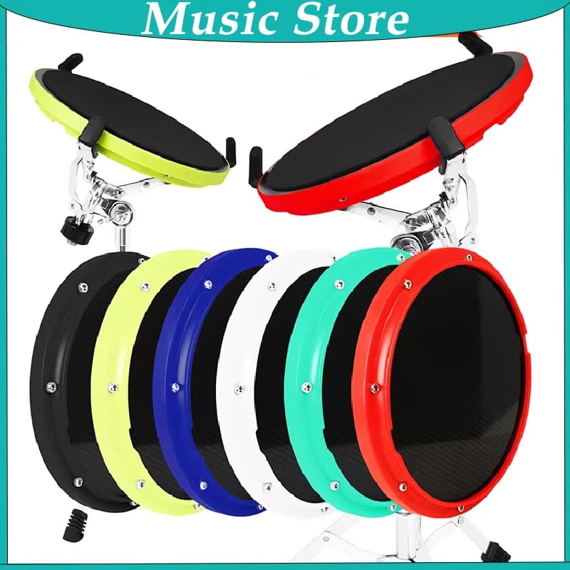 10 Inch Silent Drum Practice Pad Double Sided Carbon Fiber Beginner Training Pad for Drummers