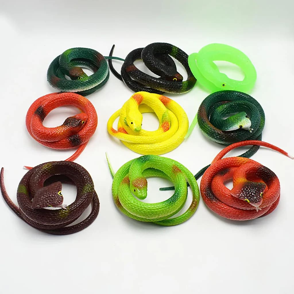 Squishy Animal Toy giocattoli educativi per l'apprendimento nuovi giocattoli serpente di gomma serpenti Party Bag filler Halloween Prop Joke Soft Hot