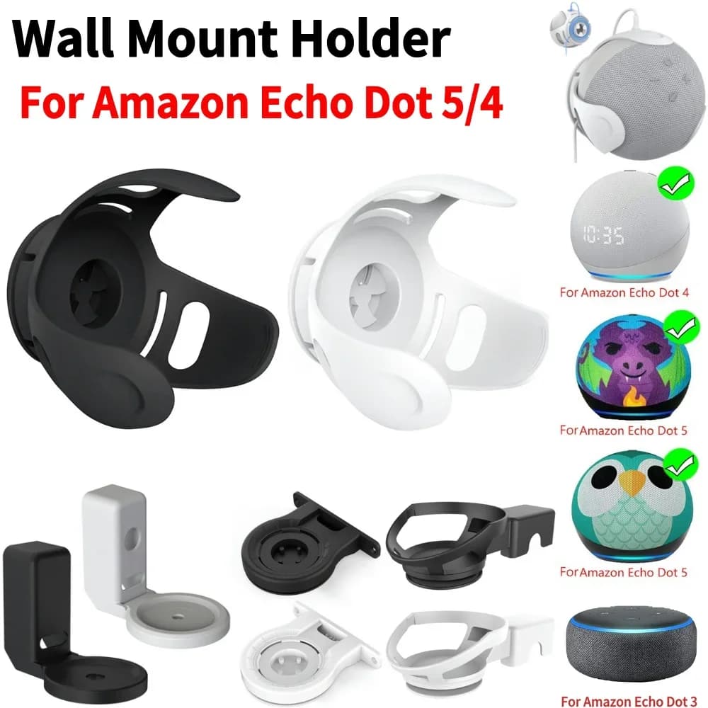 For Echo Dot Wall Mount Support for Amazon Alexa Echo Dot 5 4 3rd Bluetooth Speaker Bracket with Cable Management Support