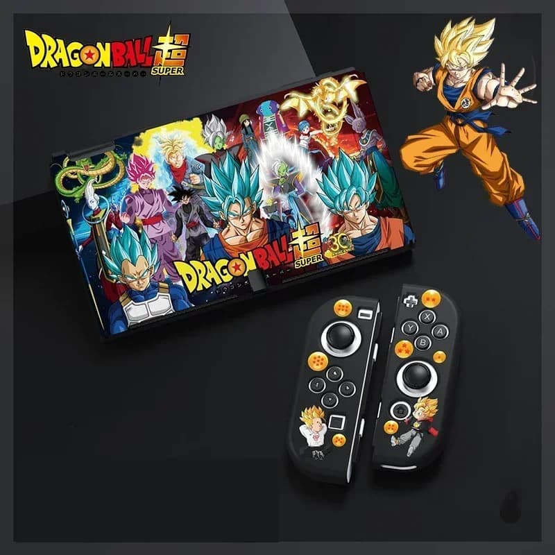 Custodia Protettiva Morbida Dragon Ball Son Goku per Nintendo Switch OLED, Anti-vibrazione, Regalo di Compleanno
