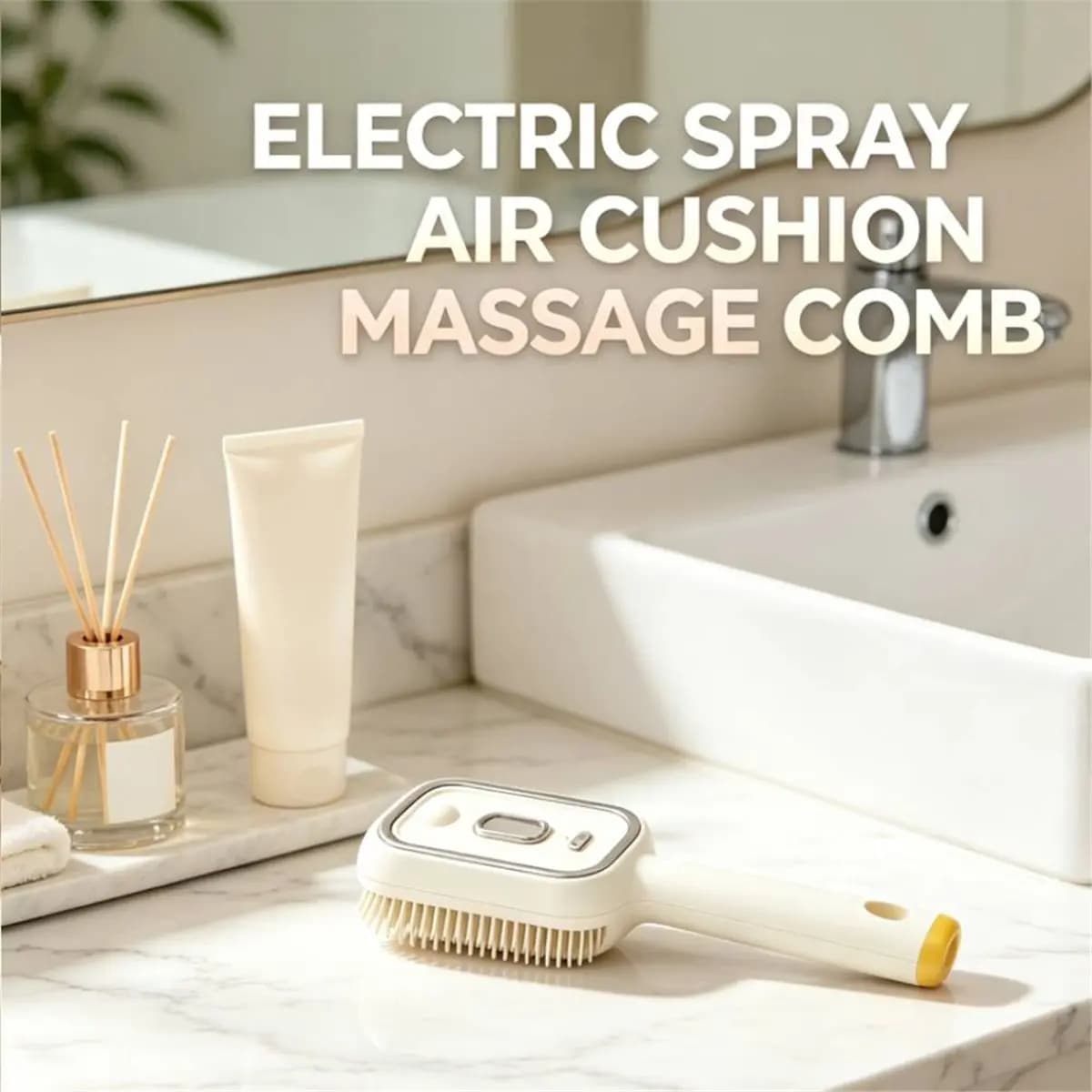 L70A New Electric Sprays Air Cushion Massage Comb Electric Steam Brushs for Hair Rechargeable Steam Hair Straightener B