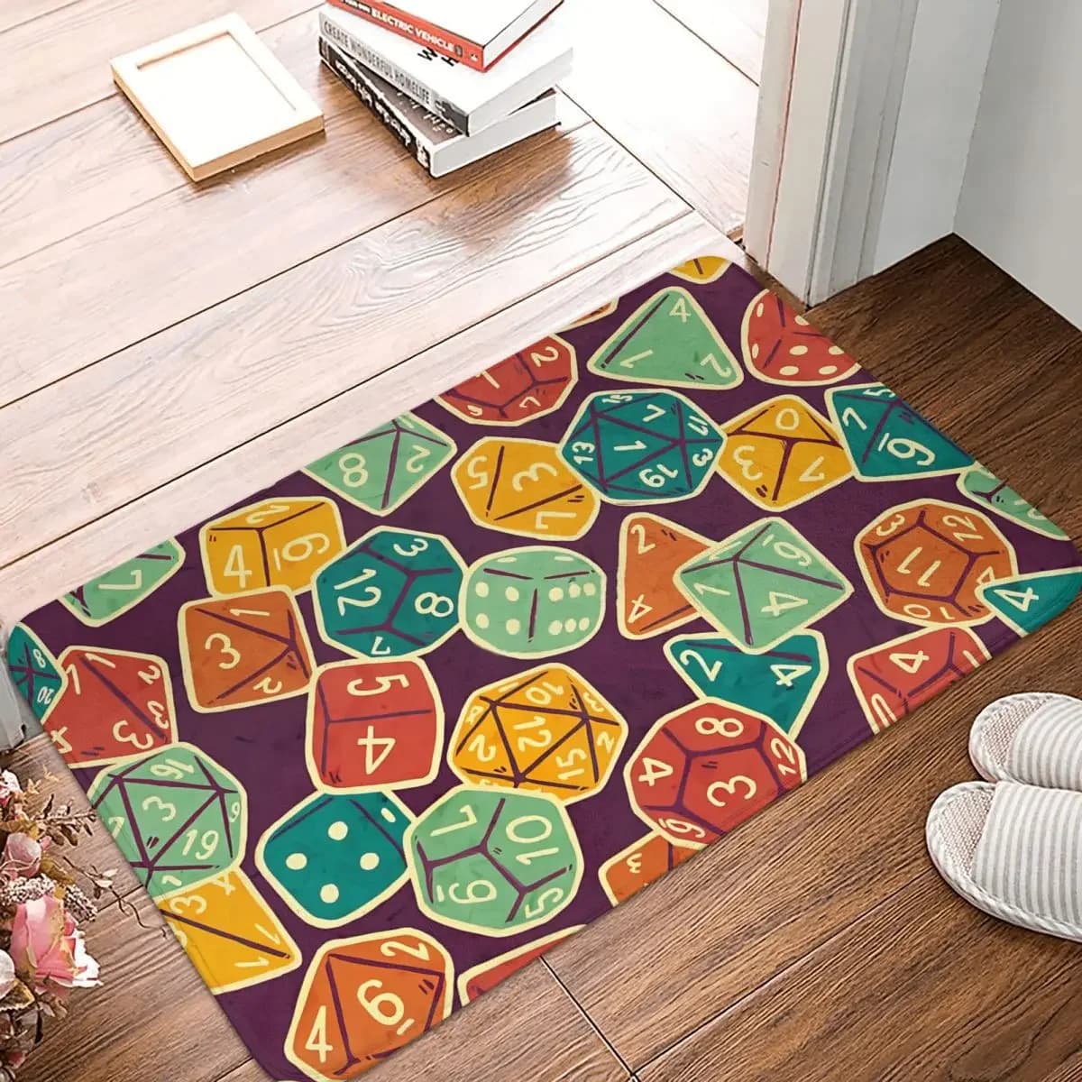 DND Gioco D20 D&D Tappeto antiscivolo Zerbino Tappetino da cucina Borsa per dadi Tappeto da pavimento Decorazioni per la casa