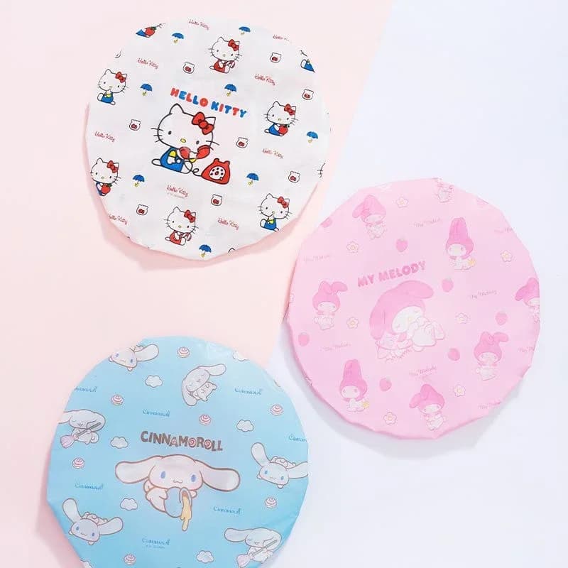 Hello Kitty Cute Silicone Swim Cap Large Head Circumference No Tight Comfortable Waterproof Swimming Hat
