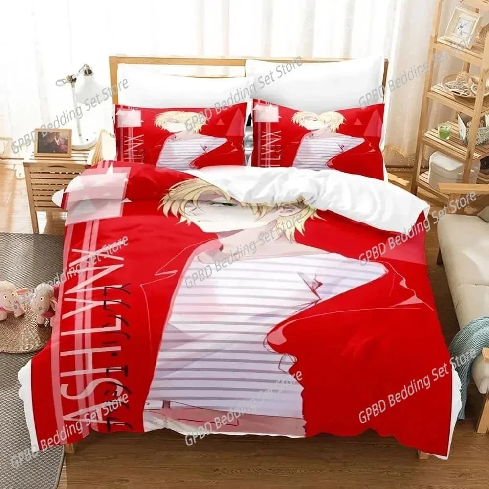 Anime Banana Fish 3D NEW Duvet Cover Pillowcase Bedding Set Adult Boy Girl Bedroom Decoration Children Single Double Large